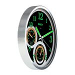 Светящиеся настенные метеочасы, RST77723, плавный ход, d-35см, металл