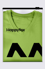Женская футболка оверсайз с V-вырезом Happyfox