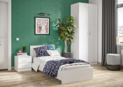 Кровать 80х200 с основанием ДСП Ронда КР-080, белый