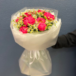 Букет "пион Корал Сансет и Матрикария" #73