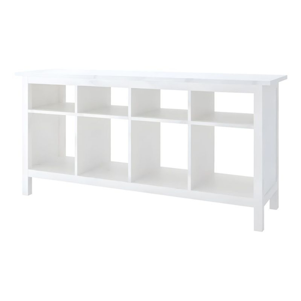 Тумба, 157х74х40, Кантри 00, с открытыми полками, белый лак