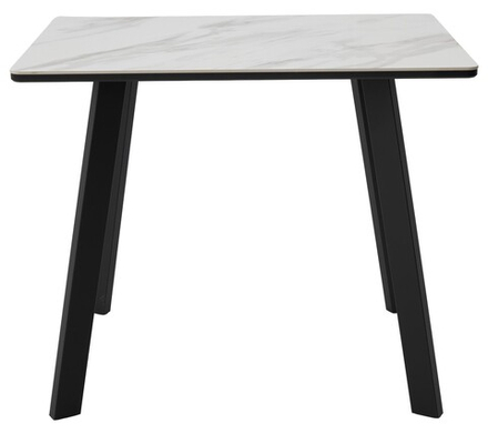 Стол М-City DISAUR Тик Так 90 Белый мрамор Активный, керамика, Черный каркас