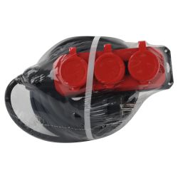 Удлинитель силовой ЭРА UK-3e-3x1,5-10m-IP44(KG) с заземлением 3 розетки каучук 10м КГ 3х1,5мм2 IP44