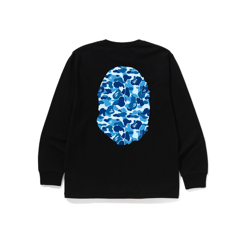 A Bathing Ape Abc Camo Big Ape Head L S Tee черный