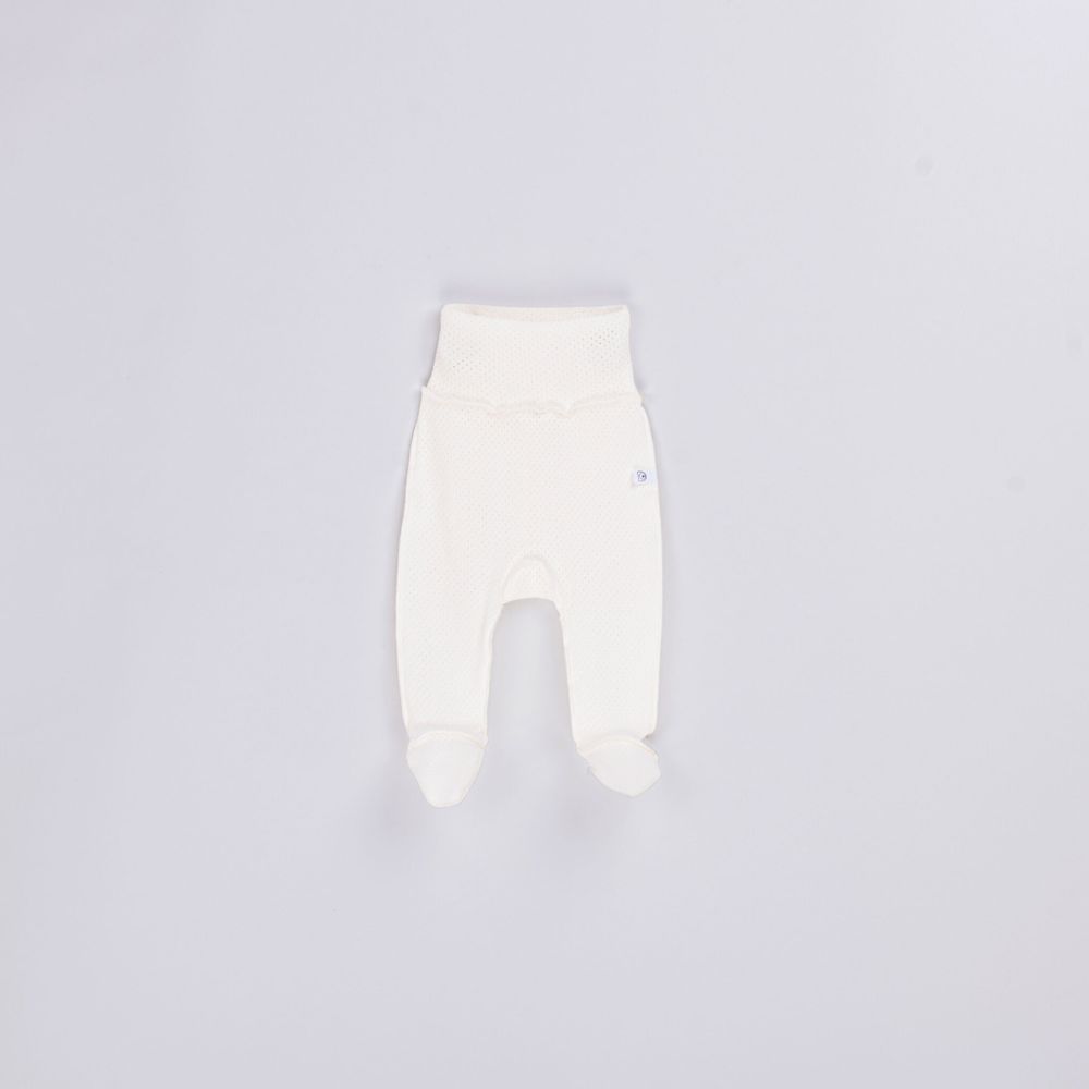 Ползунки с закрытой ножкой "Молоко" из ажурного хлопка 0+