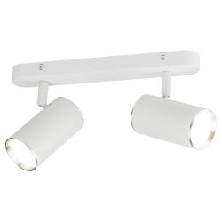 Светильник настенно-потолочный спот ЭРА OL35-2 WH MR16 GU10 IP20 белый хром