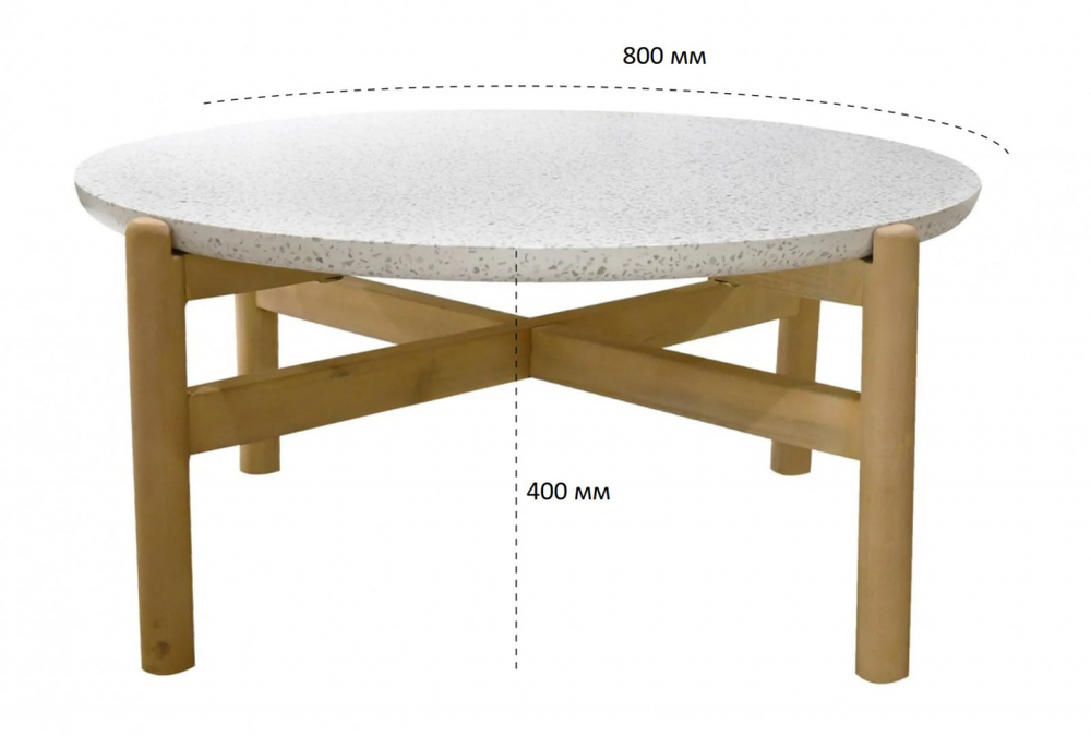 Столик кофейный Tagliamento Talara, бежевый, белый