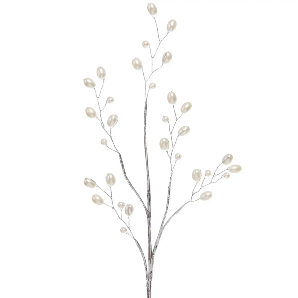 Ветка декоративная «Волшебный блеск» 35 см, Серебро