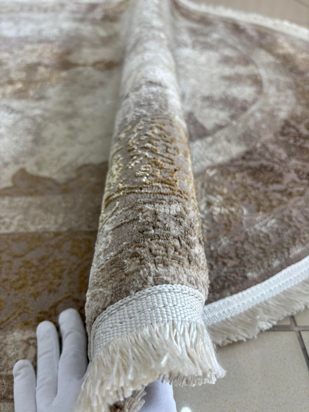 Ковер Zara Collection (160*230 см) - Tile/Mustard, орнамент/овал