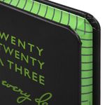 Ежедневник датированный 2023 А5 138x213 мм BRAUBERG "Chameleon", под кожу, черный/зеленый, 114106