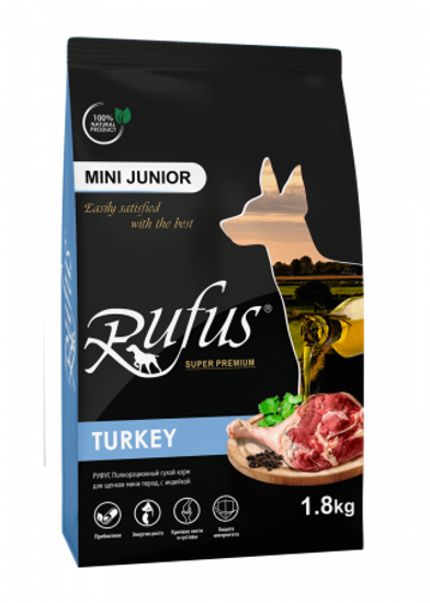 Rufus Mini Junior Сухой корм для Щенков мини пород, с индейкой