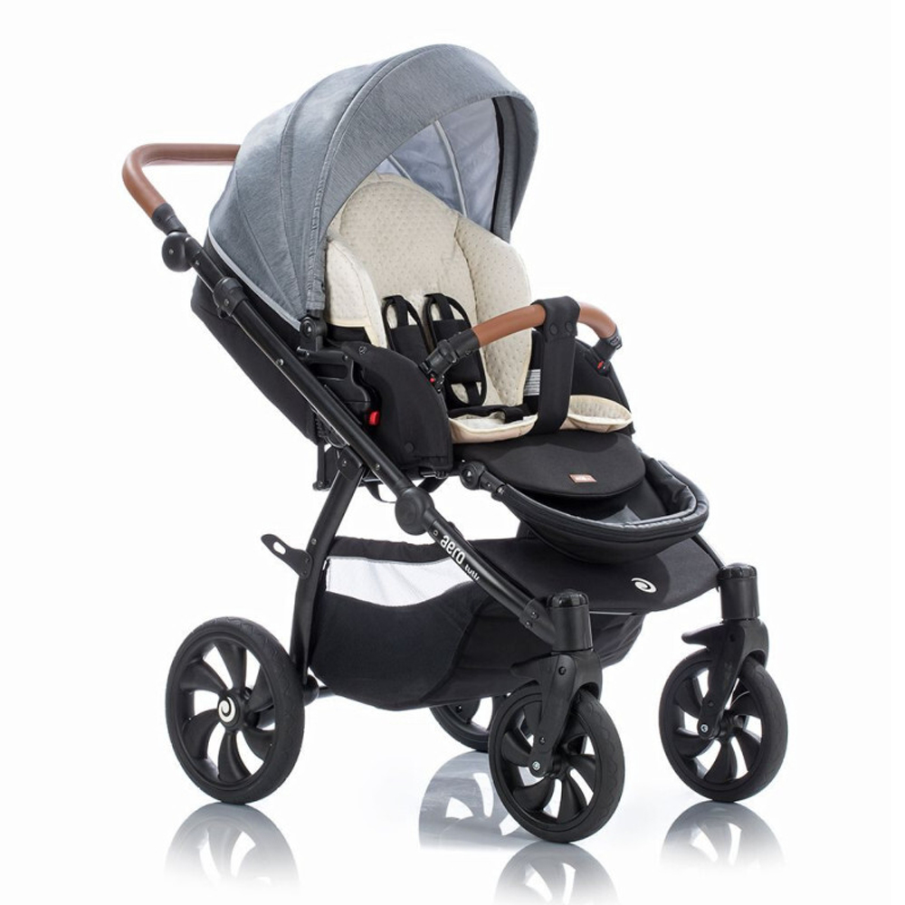 Детская коляска Tutis Aero 2 в 1 New 2019 №107 (Черный-Серый)