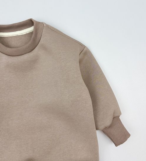 Свитшот из футера с начесом, Молочный шоколад