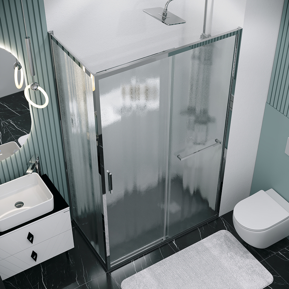 Душевой уголок Grossman Style 130х70 120.K33.05.1370.10.02 профиль Хром стекло шиншилла