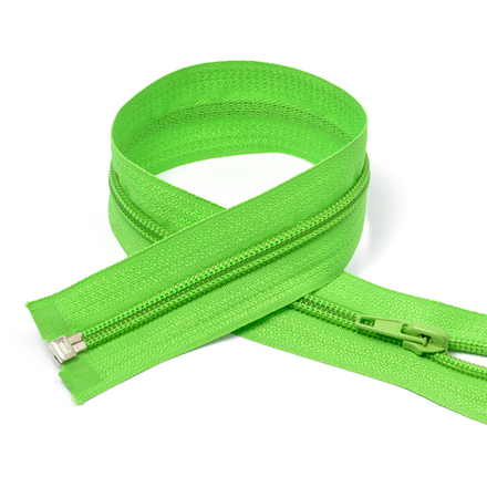 Молния пласт. спираль №5-N 80см цв. ярко-зеленый уп.50шт