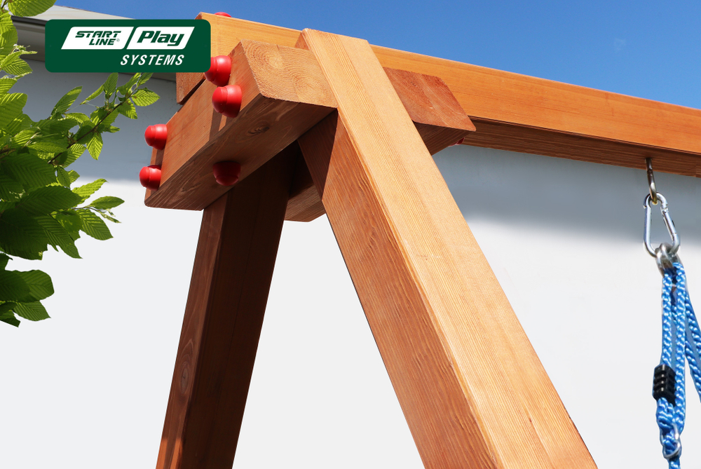 Качели деревянные + гнездо OVAL