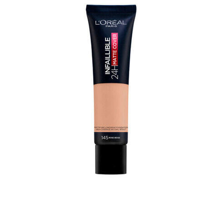 L'Oreal Paris Infallible 24H Matte Cover Foundation No.145-rose beige Стойкий матирующий тональный крем 30 мл