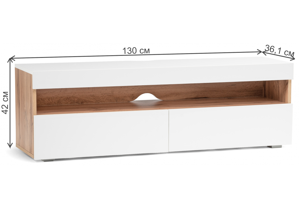 Гостиная Альба дуб золотой (craft) / белый премиум комплектация 1