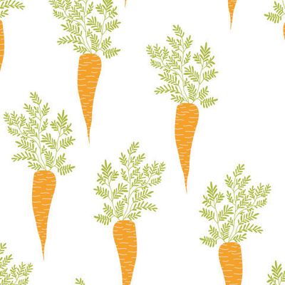 Сочные морковки на белом фоне.