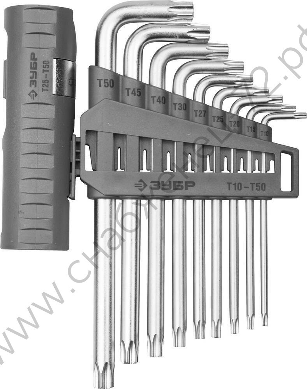 ЗУБР 9 шт, Набор длинных имбусовых ключей (2745-4-1)