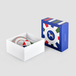 Кофейная пара Farforite «Зеленая ярмарка / Зимняя ярмарка» 120 мл в подарочной коробке