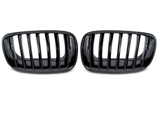 Решетка радиатора GLOSSY BLACK для BMW X5 E70 X6 E71  08-