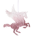 Подвеска «Волшебный Пегас» 13*12,5 см, Белый/Розовый