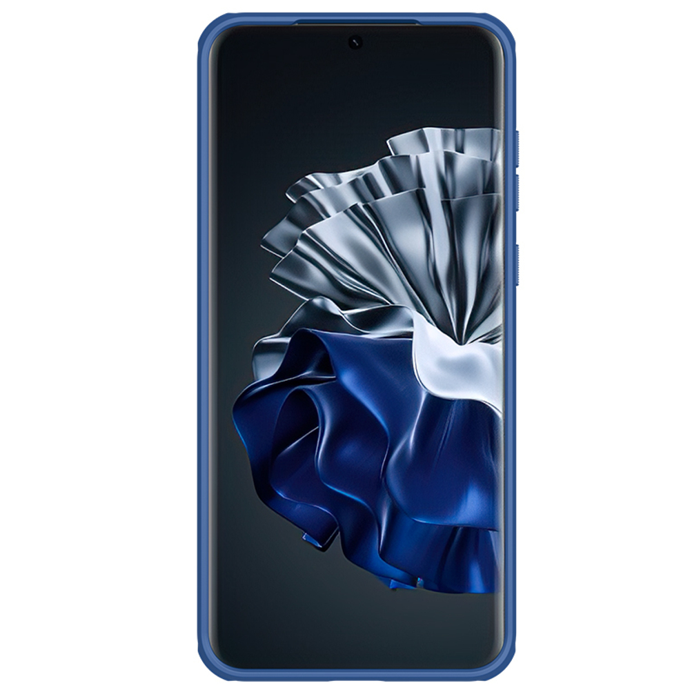 Чехол усиленный синего цвета от Nillkin для Huawei P60 и P60 Pro, серия Super Frosted Shield Pro