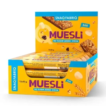 Батончик мюсли с молочным шоколадом 50 гр (SNAQ FABRIQ)
