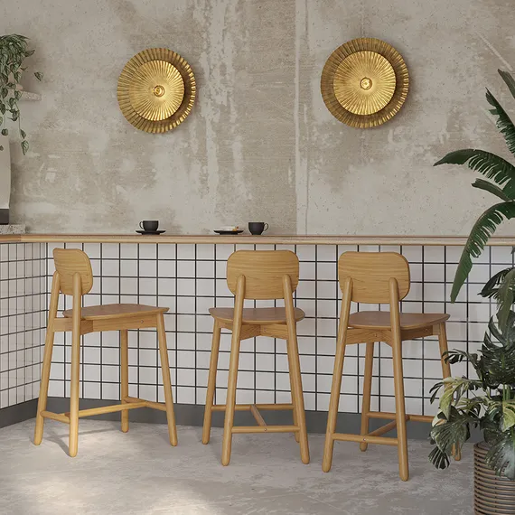 Стул полубарный Saga, ясень