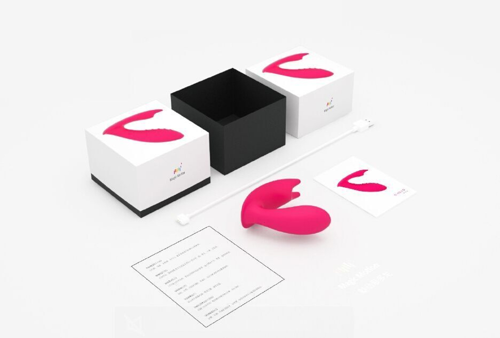 Розовый вагинально-клиторальный стимулятор MAGIC EIDOLON (Цвет: розовый)