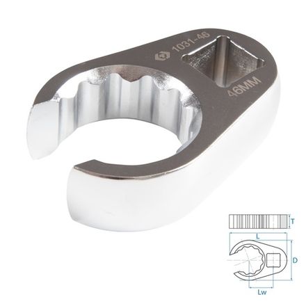 Цена на KING TONY (1031-46R) Ключ разрезной (воронья лапка) 46 мм, 3/4"