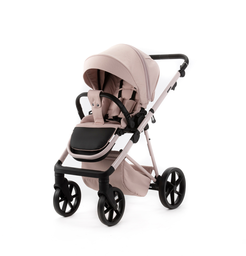 Детская универсальная коляска Adamex Delta Natura - DN-2 Rose (Розовая ткань)