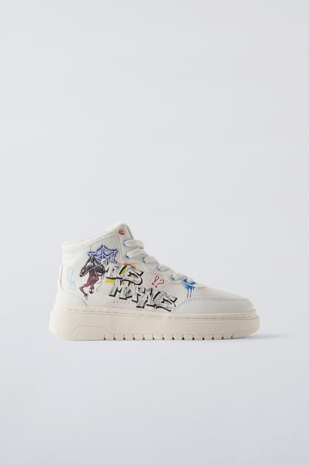 ZARA ВЫСОКИЕ КРОССОВКИ SPIDER-MAN: MILES MORALES © MARVEL, БЕЛЫЙ