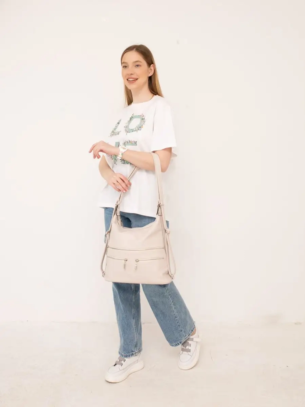 Сумка рюкзак через плечо большая трансформер