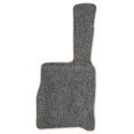 Ковры VOLVO FM до 2008 года (экокожа, черный, бежевый кант, бежевая вышивка)