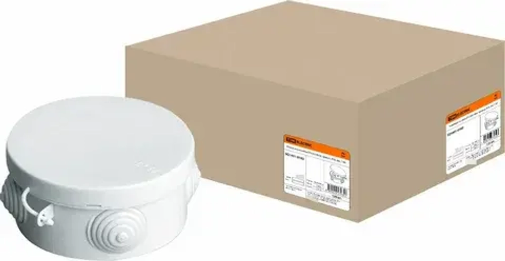 Распаячная коробка с крышкой 85х40 мм IP54, 4вх. SQ1401-0102