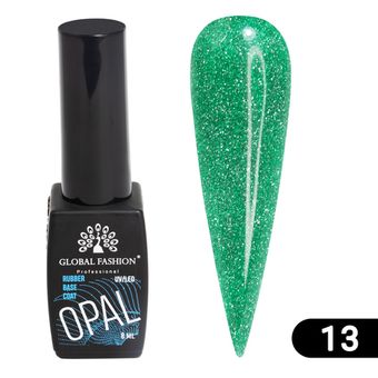 КАУЧУКОВАЯ БАЗА DISCO OPAL СВЕТООТРАЖАЮЩАЯ GLOBAL FASHION 8 МЛ, 13