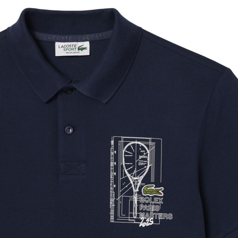 Мужское теннисное поло Lacoste Rolex Paris Masters Edition - navy blue