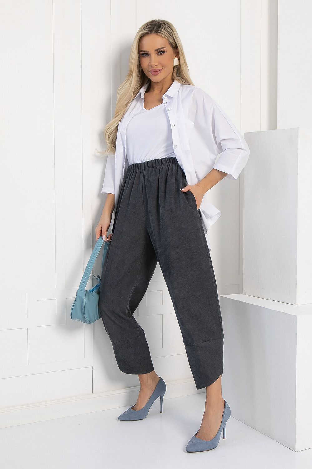 Брюки бохо (серые) Б12847-10М LT Collection