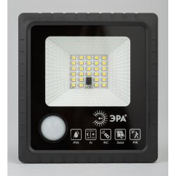 Прожектор ЭРА ERAPRO-20 светодиодный уличный 20 Вт 360 Лм 5000K IP65 на солнечной батарее с датчиком движения ПДУ | Уличное освещение на солнечных батареях