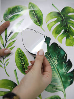 Интерьерные виниловые наклейки большие воздушные шары на стены в детскую, дома, облака, пейзаж