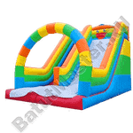 Детский надувной батут-горка "Без радуги никуда" 10*5*7 м