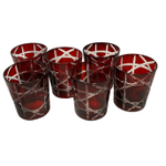 Набор бокалов красных и зелёных PAC.010