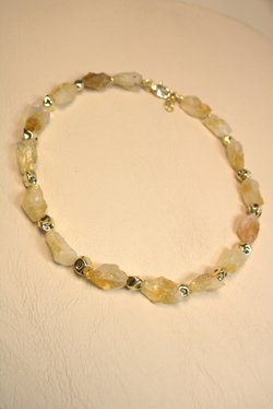 Чокер из необработанного цитрина