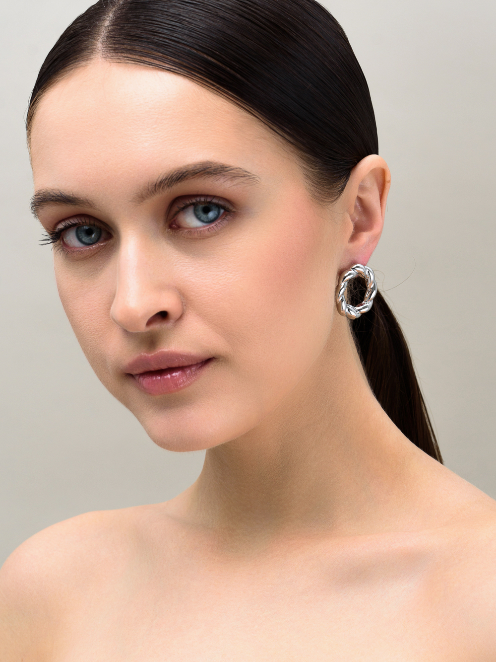 Серьги "Braid" Silver