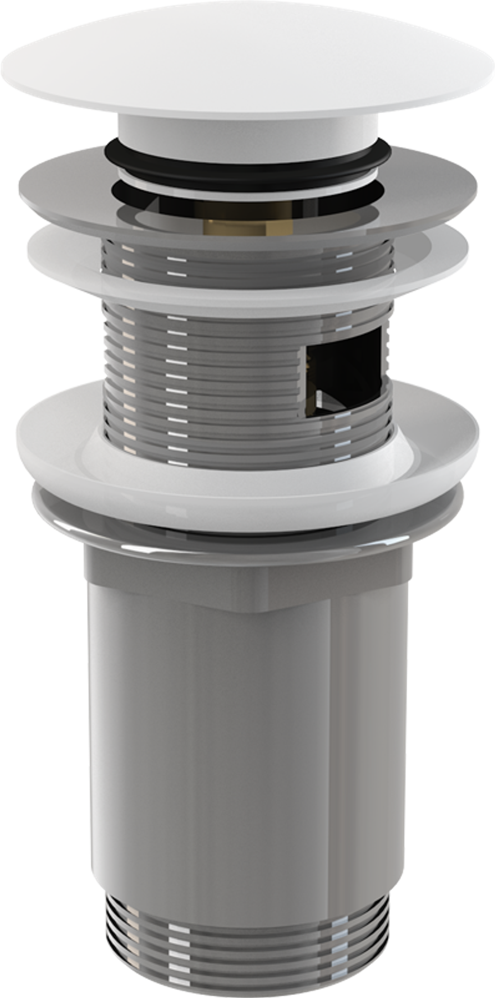 Донный клапан для умывальника AlcaPlast A325B, белый