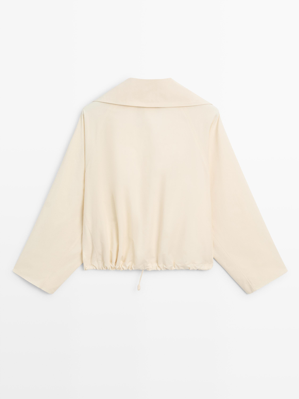 Massimo Dutti Куртка из хлопка с пуговицами, натуральный/кремовый