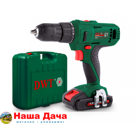 Дрель аккумуляторная ABS-18 BLi-2BMС/18В/45 Нм/1,5 Ач x 2Li/БЗП 1,5-13 мм/DWT