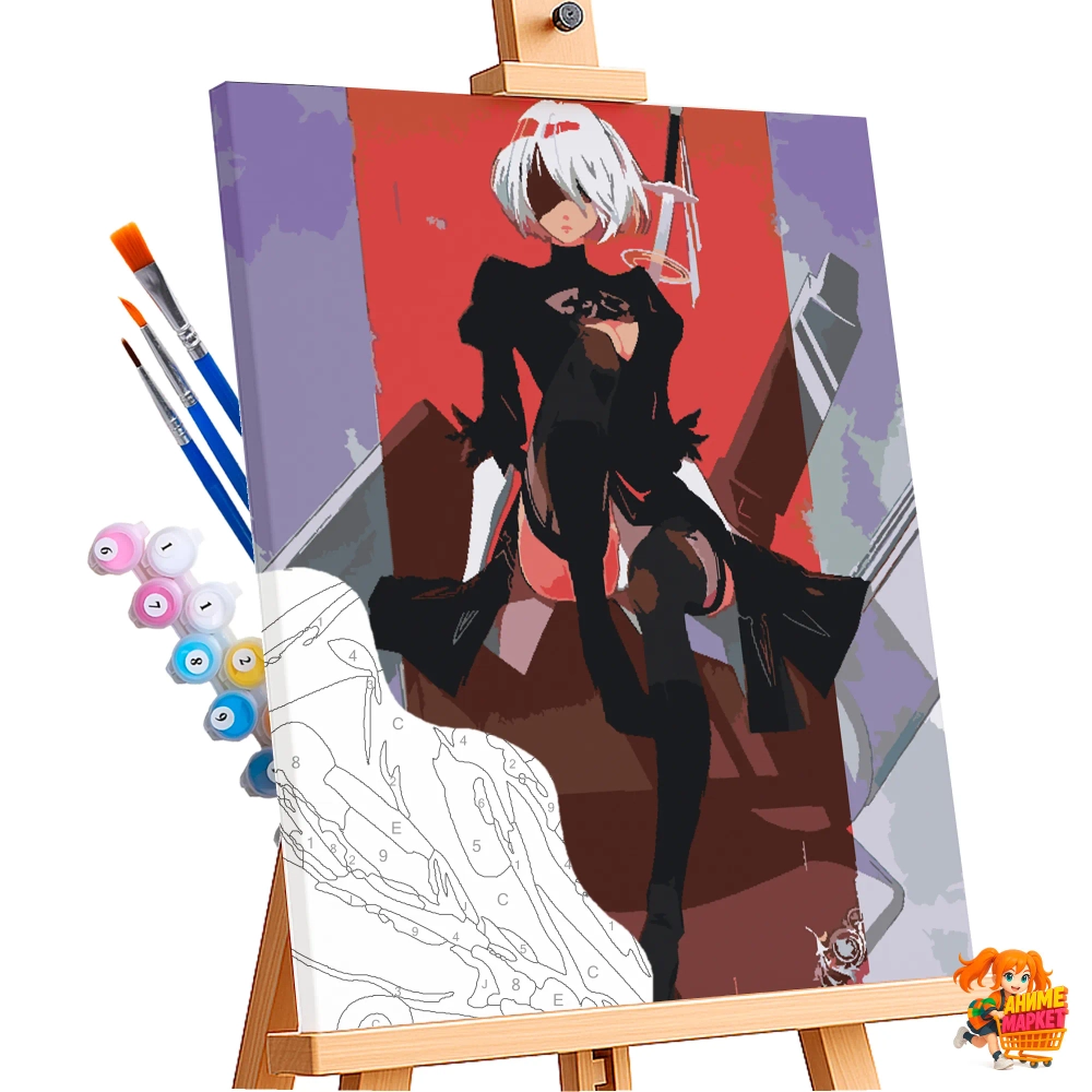 Картина по номерам NieR: Automata 2B